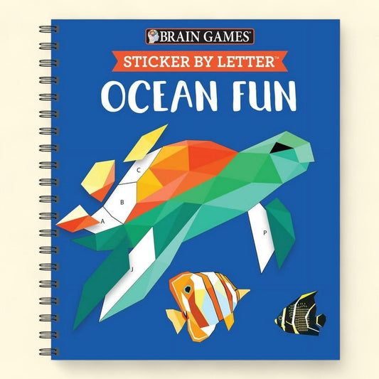 Brain Games - Sticker by Letter: Ocean Fun, 9.80 x 0.30 x 8.30 "