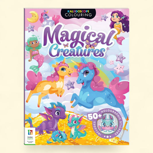 Kaleidoscope Magical Creatures Sticker Coloring Book, 48 Page Extent, Paperback, Ages 6+
