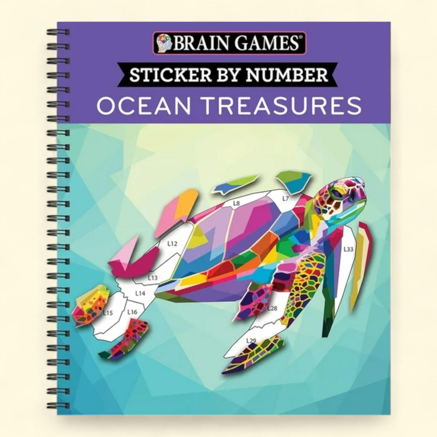 Brain Games Geometric Stickers, Ocean Treasures, Adult