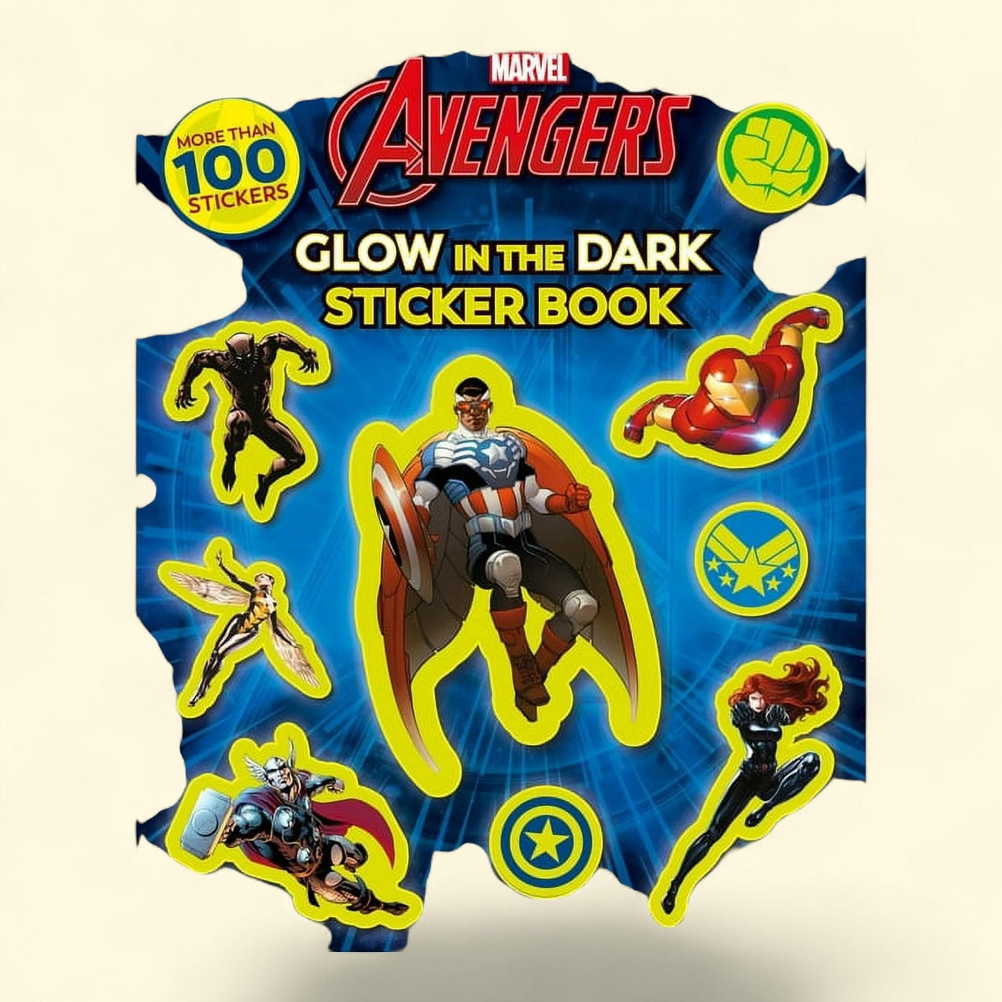Marvel Avengers Glow in the Dark Sticker Book, 100+ Stickers, Paper... — authentic US product shipped worldwide by Treatspree
