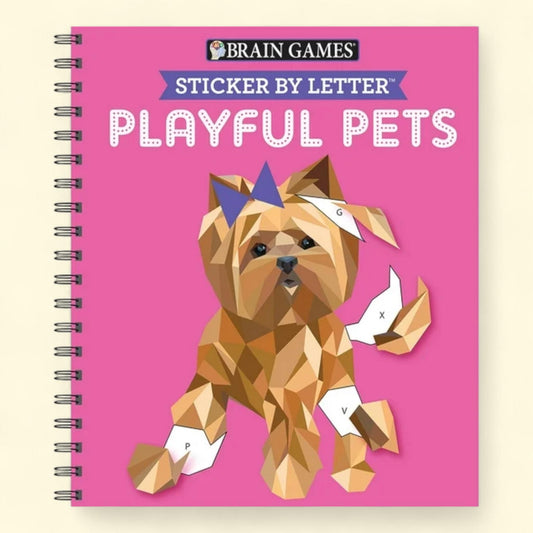 Brain Games - Sticker by Letter: Playful Pets, Kids Activity Book 5 - 10 Years