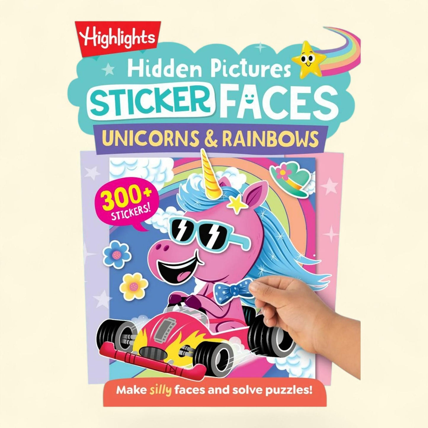 Hidden Pictures Sticker Faces: Unicorns and Rainbows, 3-6