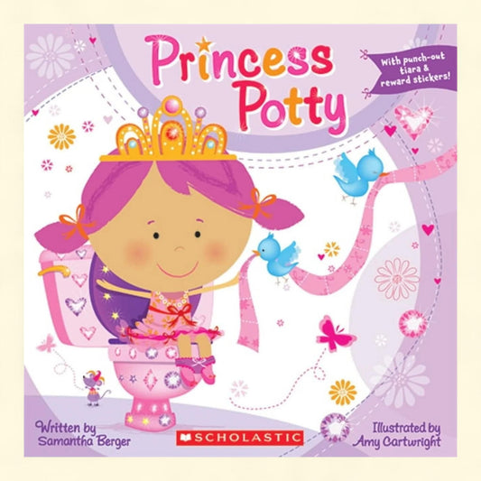 Samantha Berger Princess Potty Book + Tiara, Reward Stickers, Girls, Pink