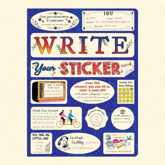 Piccadilly Write Your Sticker, 7.3 x 9.6, 100 Pages