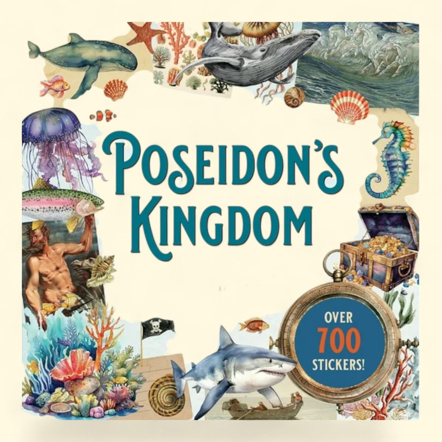 Poseidon's Kingdom Sticker Book, 750 Stickers, Paperback