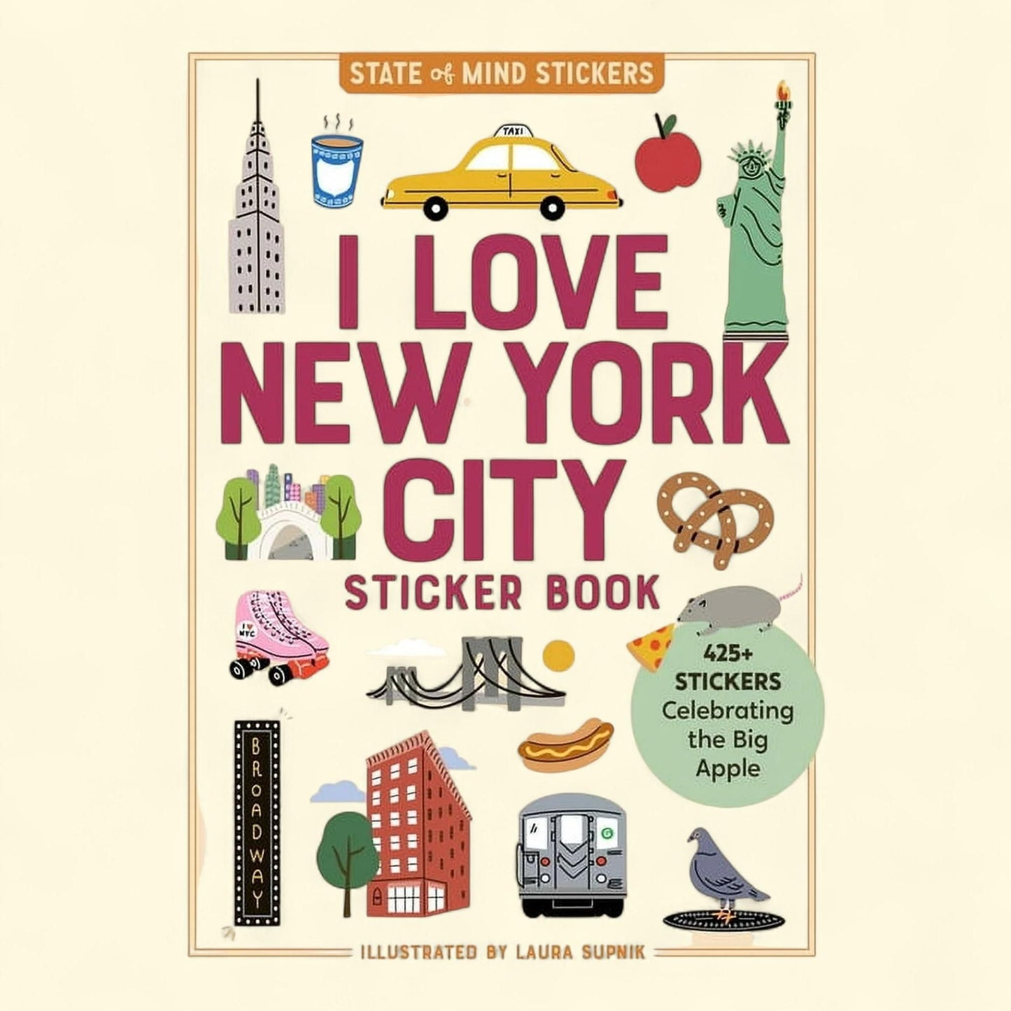 State of Mind Stickers I Love New York City Sticker Book, 425+ Stic... — authentic US product shipped worldwide by Treatspree