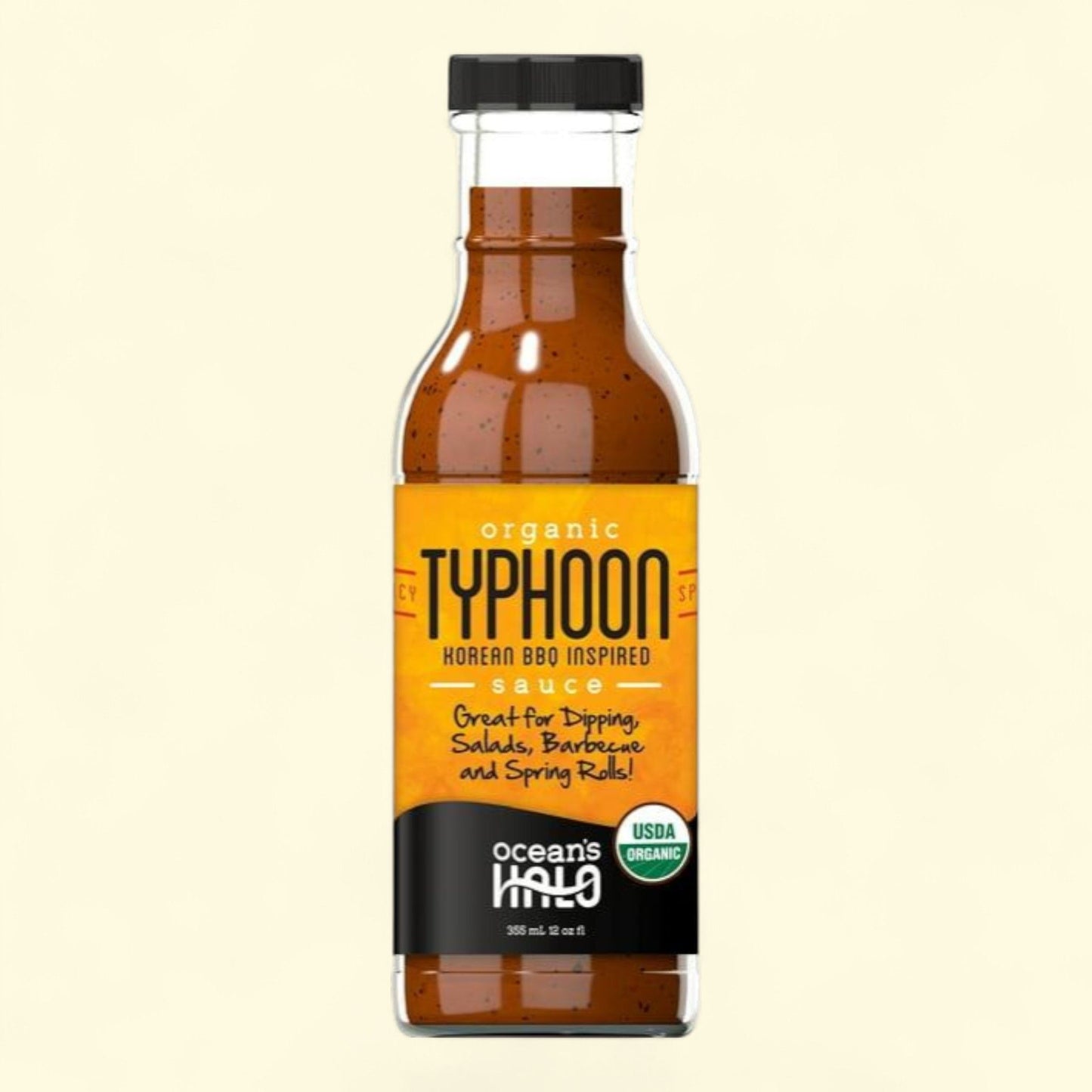 Ocean's Halo Typhoon Spicy Korean BBQ Sauce, 12 oz Bottle