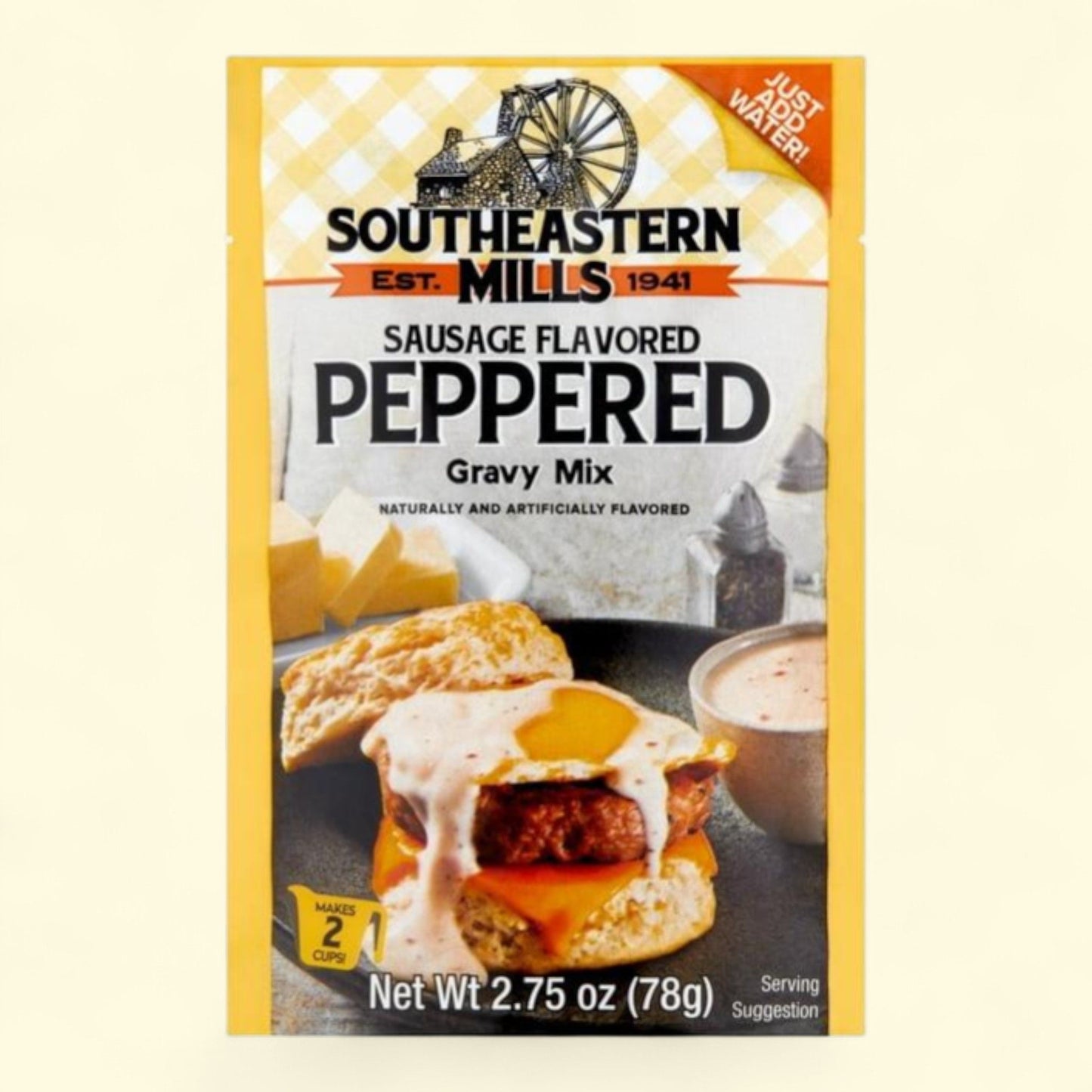 Southeastern Mills Peppered Gravy Mix with Sausage Flavor, 2.75 oz