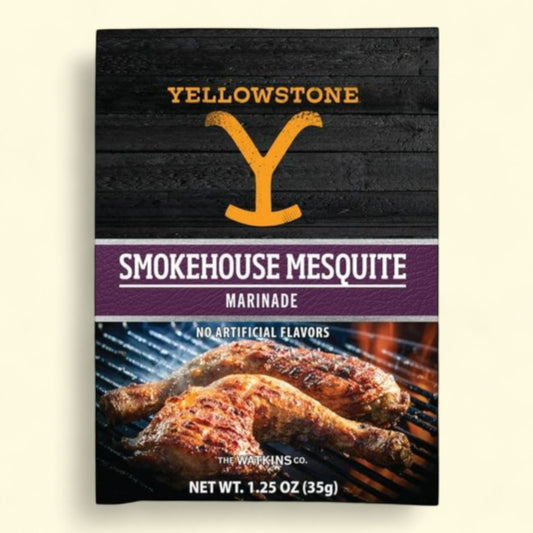 Yellowstone Smokehouse Mesquite Marinade, 1.25 oz — authentic US product shipped worldwide by Treatspree