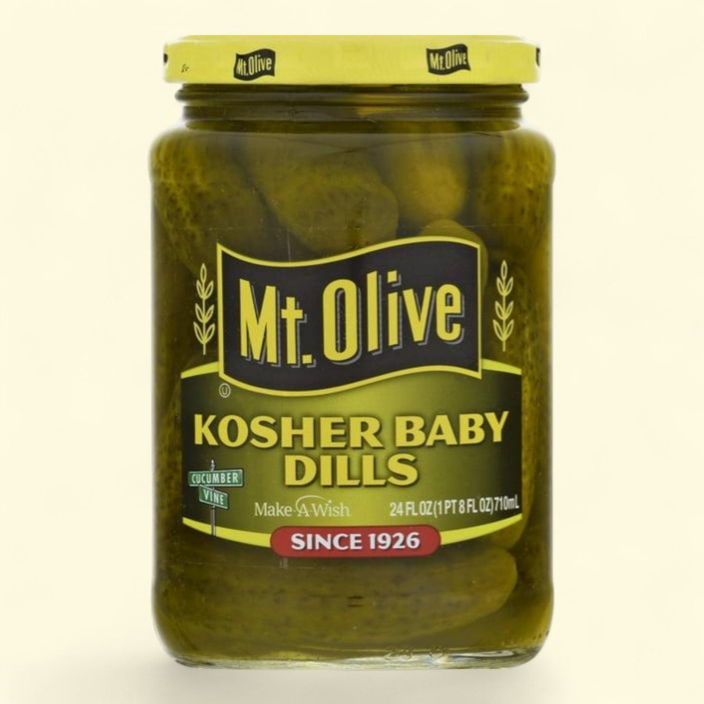 Mt. Olive Kosher Baby Dill Pickles, 24 fl oz Jar