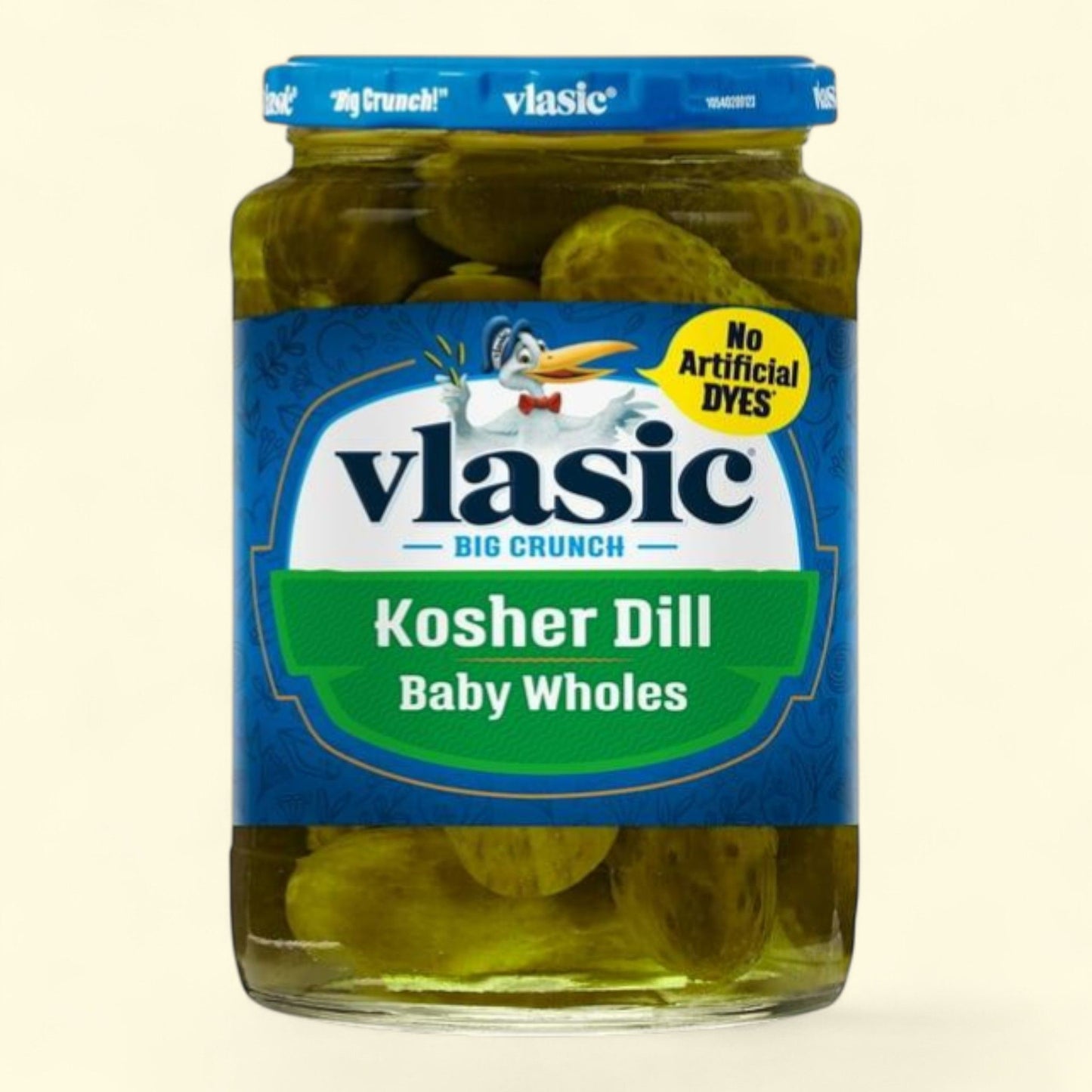 Cornichons entiers Vlasic Kosher à l'aneth, bocal de 473 ml