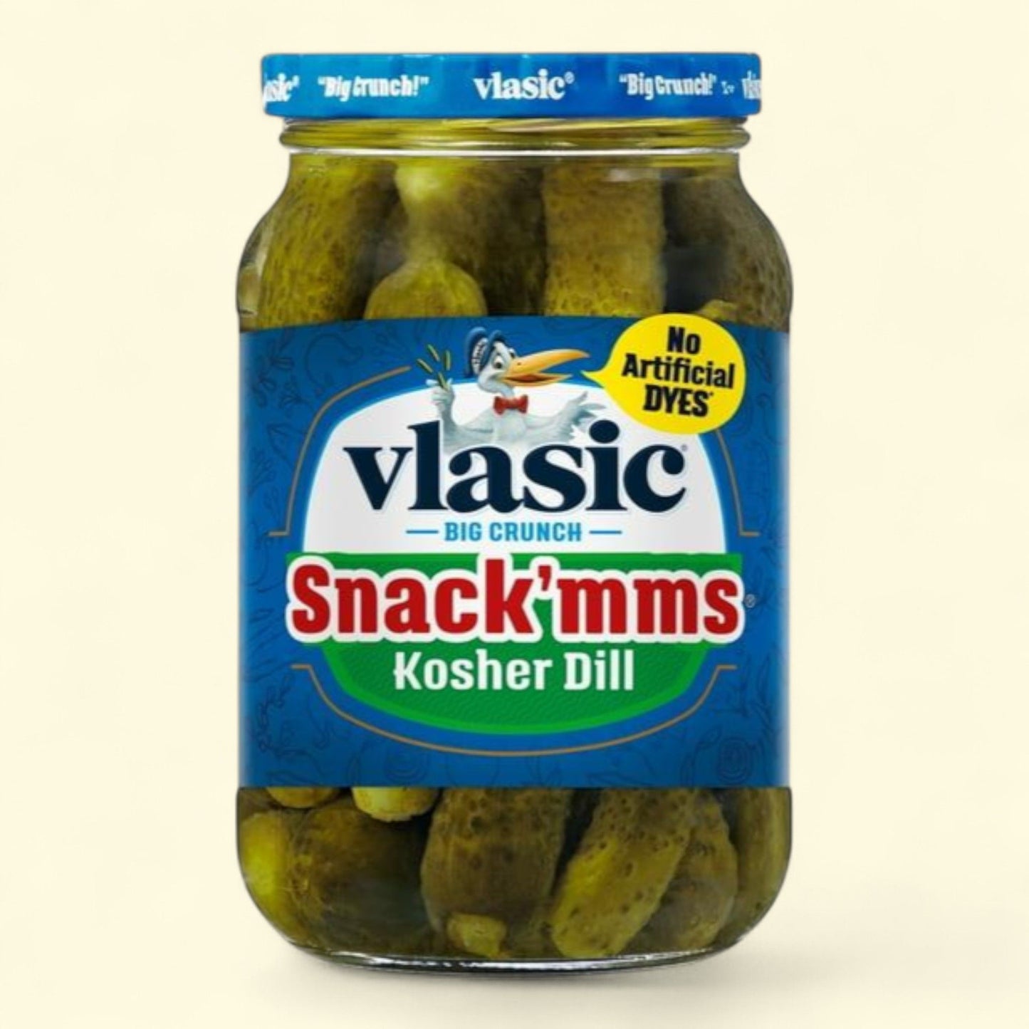 Vlasic Snack'mms Kosher Dill Pickles, Mini Dill Pickles, 24 fl oz Jar