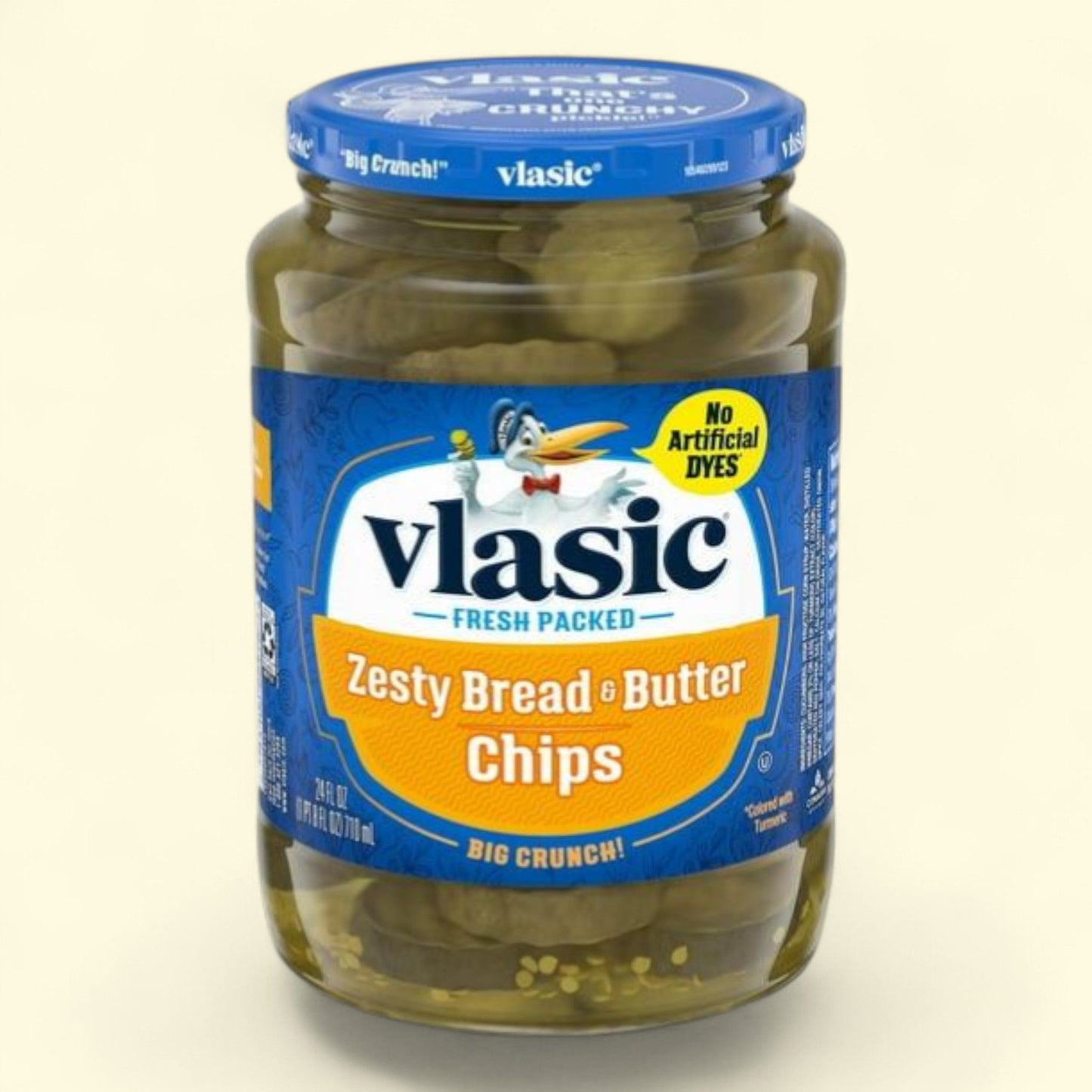 Vlasic Pickle Chips, Zesty Bread and Butter, 24 fl oz Jar