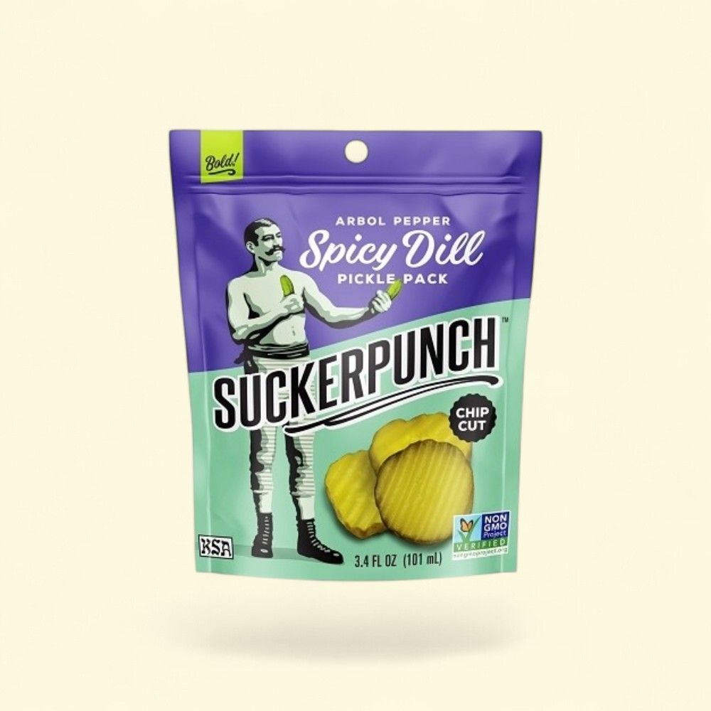 SuckerPunch Spicy Dill Pickle Snack Pack — authentic US product shipped worldwide by Treatspree