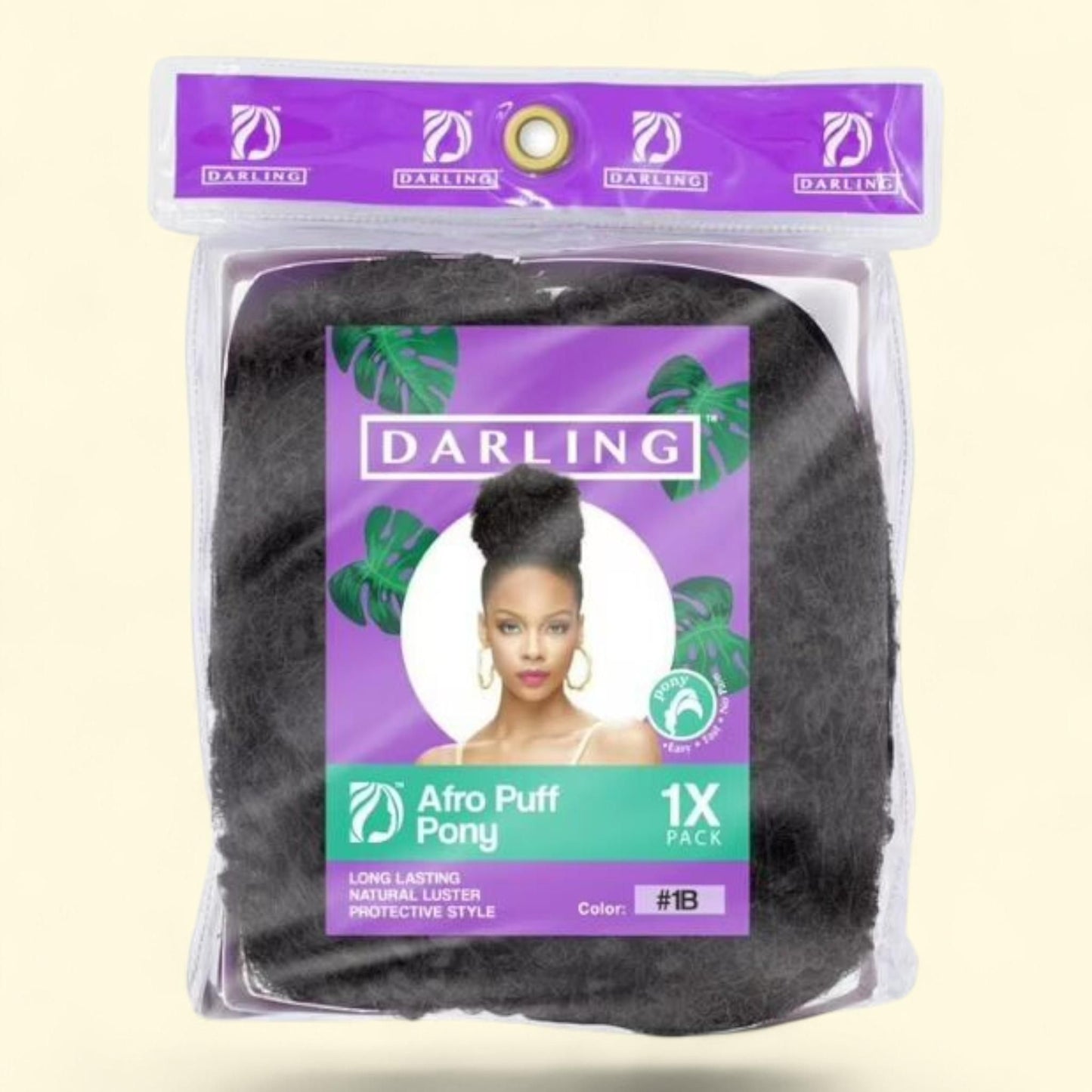 Darling Afro Puff Drawstring Ponytail, #1B, Adult
