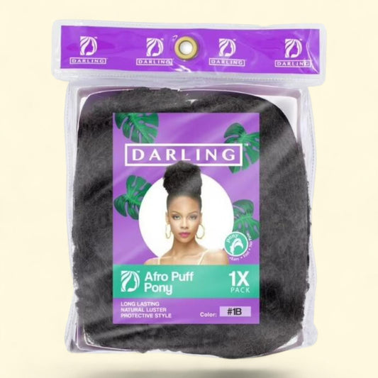 Darling Afro Puff Drawstring Ponytail, #1B, Adult