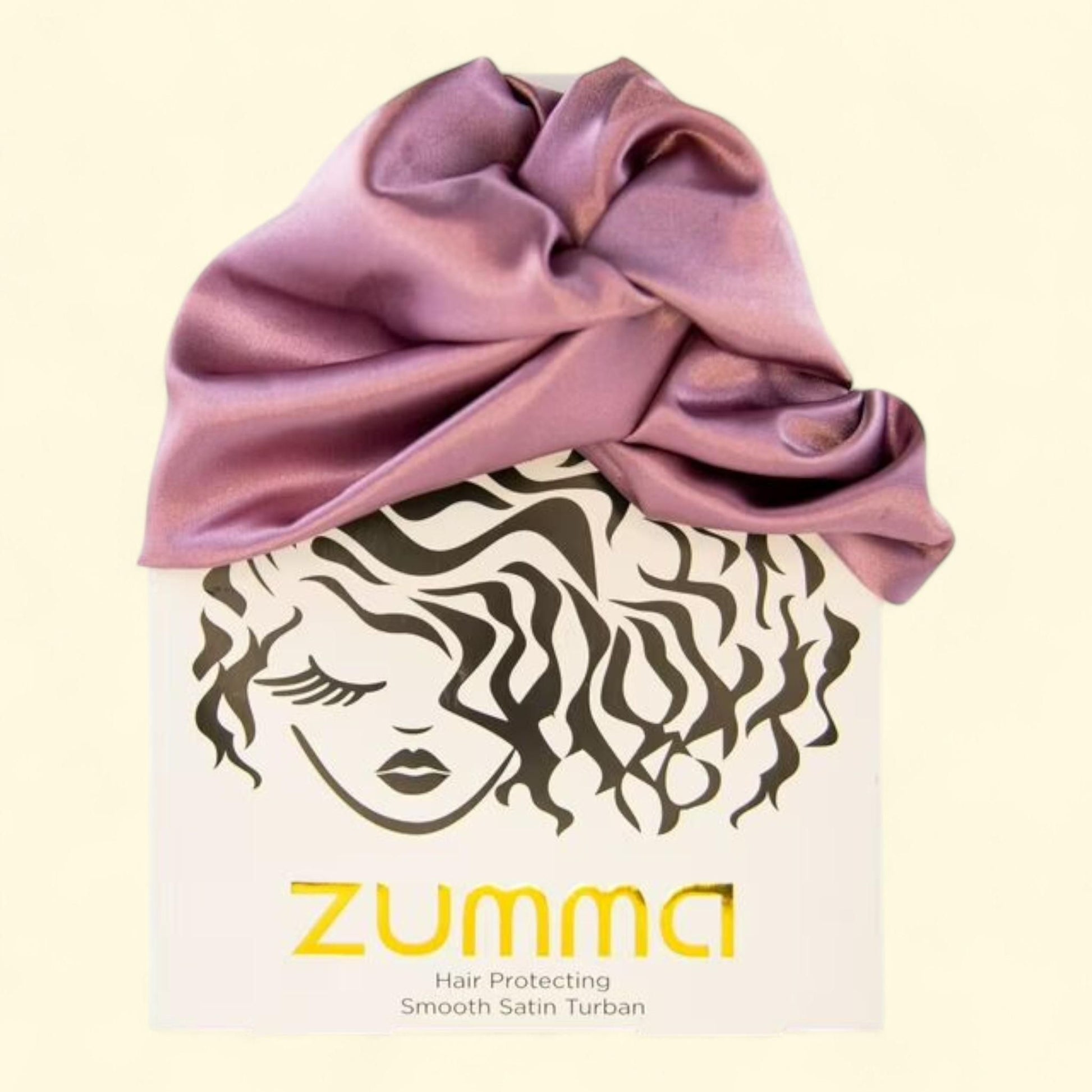 Zumma Satin Turban Headwrap, Dusty Rose Pink — authentic US product shipped worldwide by Treatspree