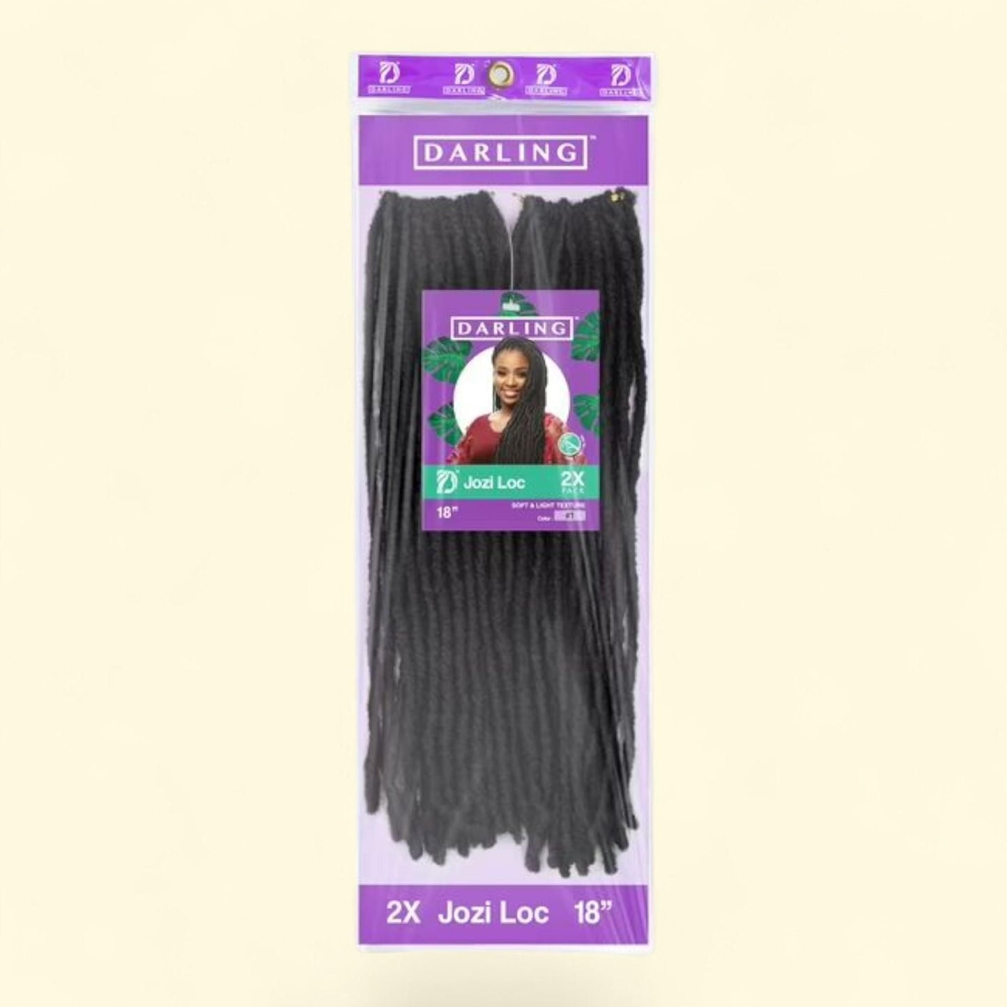 Darling Jozi Locs Crochet Hair 2X Pack, 18 inch