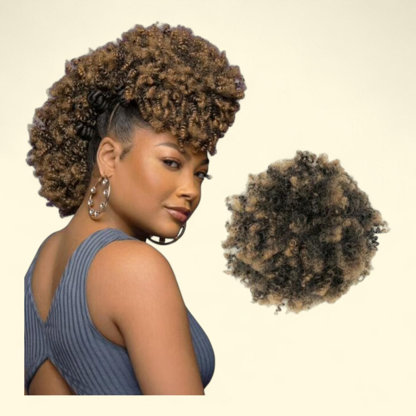 Darling Afro Puff Drawstring Ponytail, #1/27, Adult Female