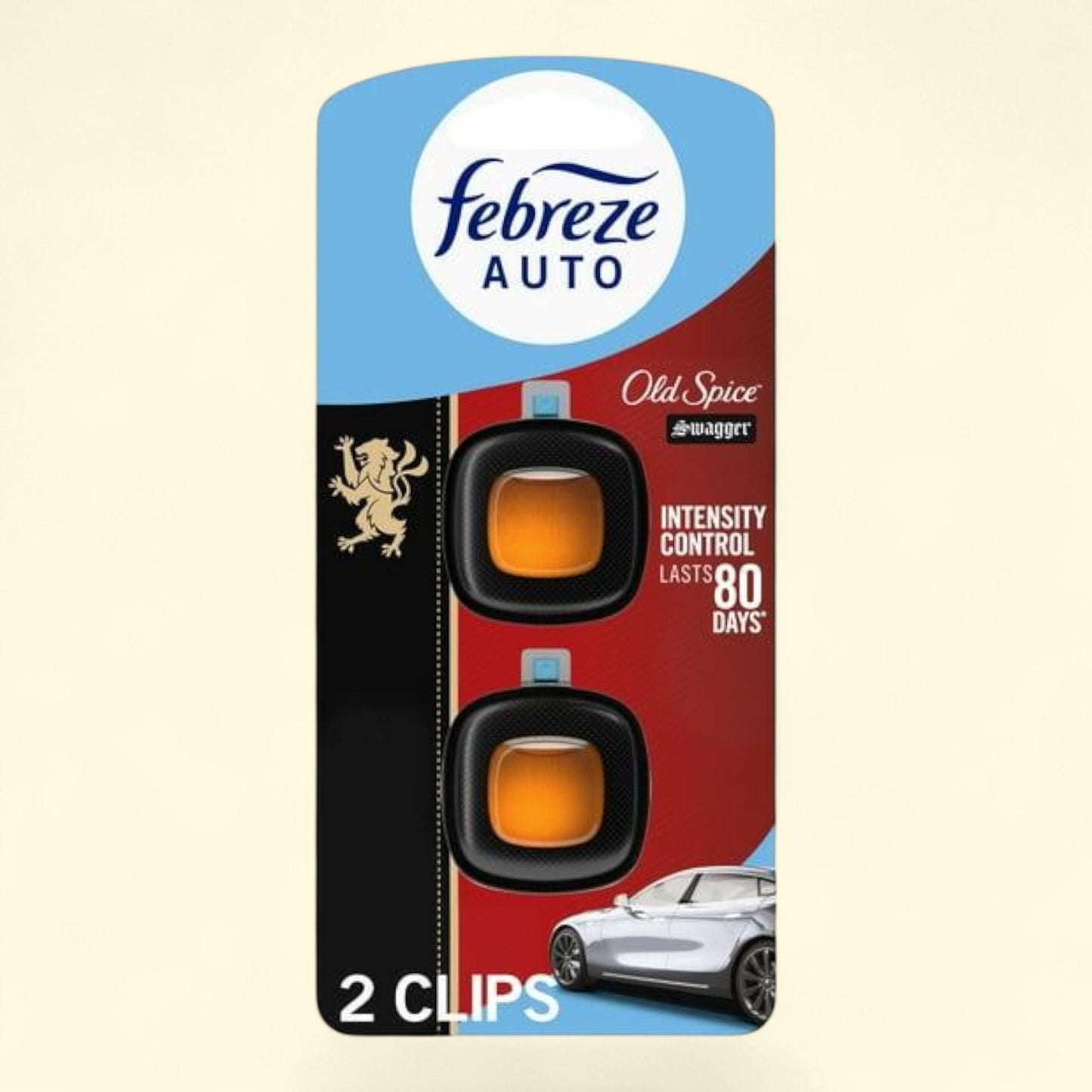 Febreze Auto Car Air Freshener, Old Spice Swagger, 2 Count
