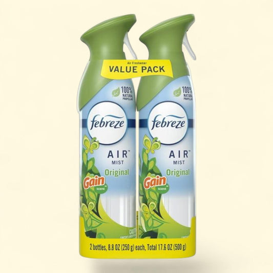 Febreze Air Freshener Spray, Gain Original, 8.8oz, 2 Count