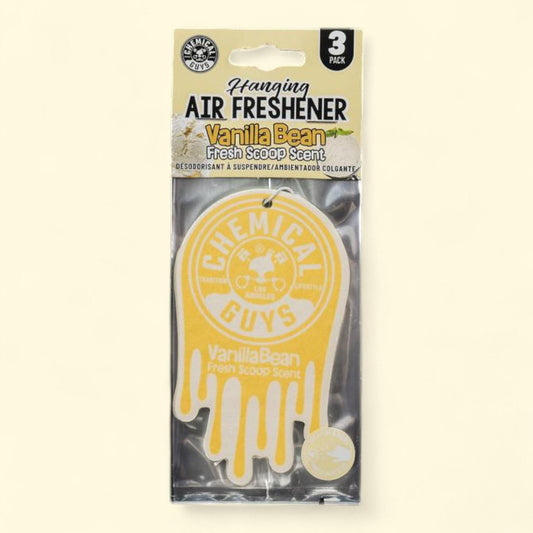 Chemical Guys Vanilla Bean Fresh Scoop Air Freshener, Hanging, 1 Pack