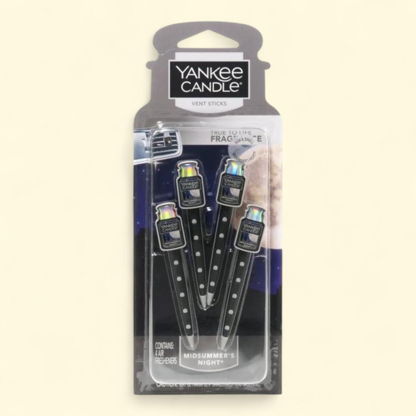 Yankee Candle Car Air Freshener Vent Sticks, Bahama Breeze, 4 Count