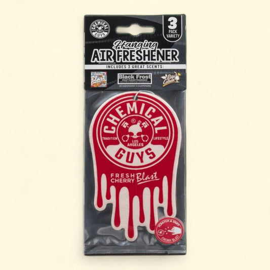 Chemical Guys Air Freshener 3-Pack Variety, Black Frost, Cherry Blast, Pina Colada
