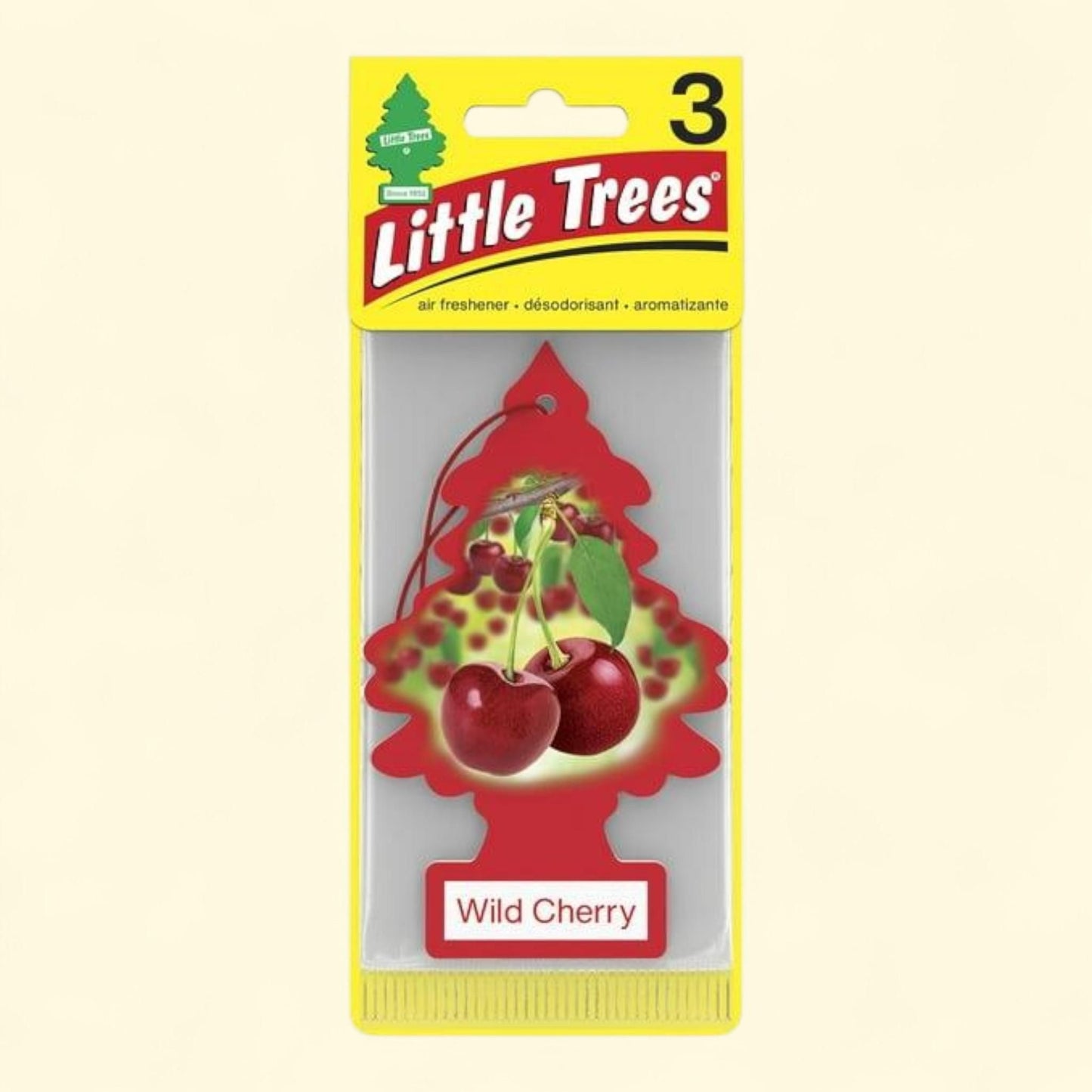 Little Trees Air Freshener, Wild Cherry Fragrance, 3-Pack