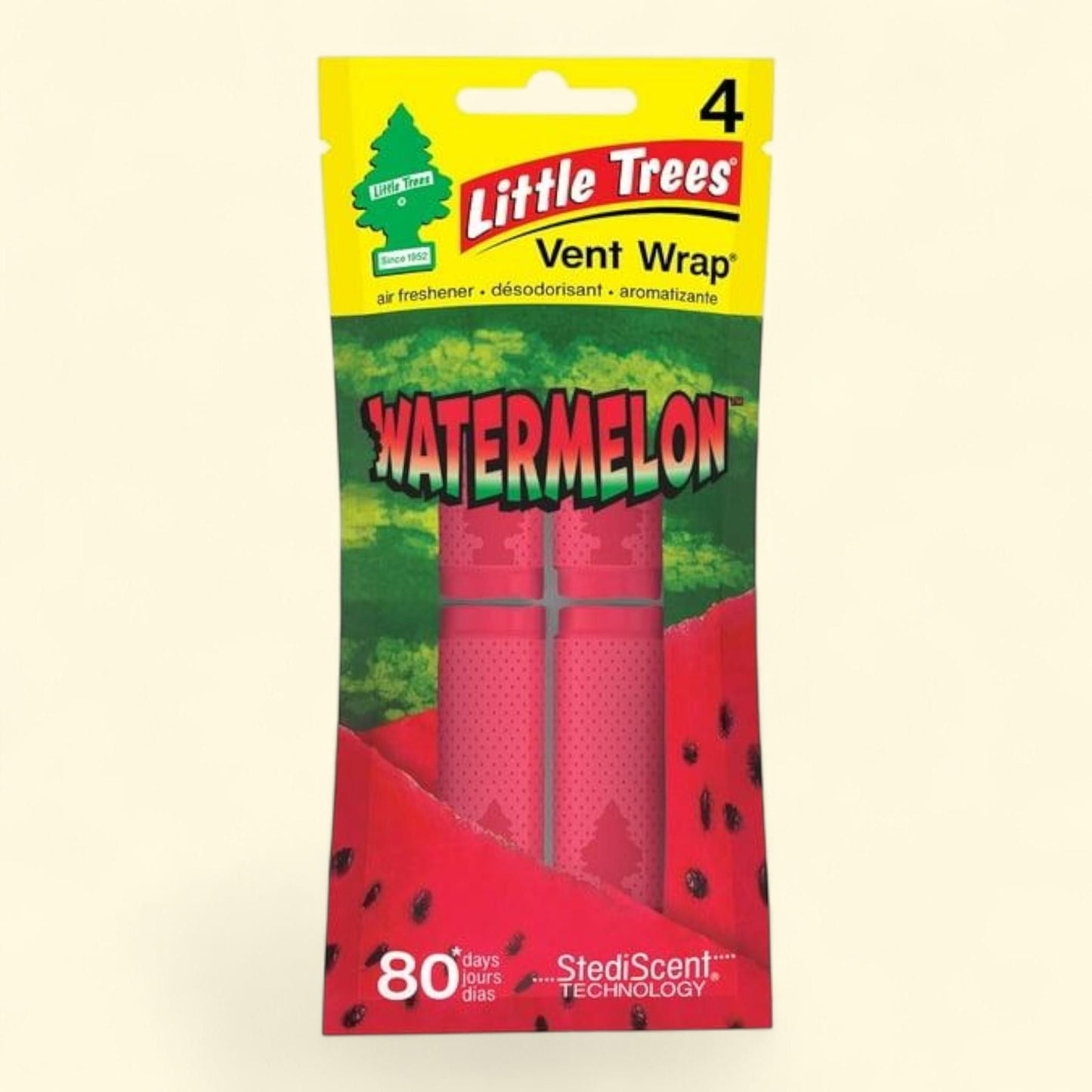 Little Trees Air Freshener Vent Wrap, Watermelon, 4-Pack