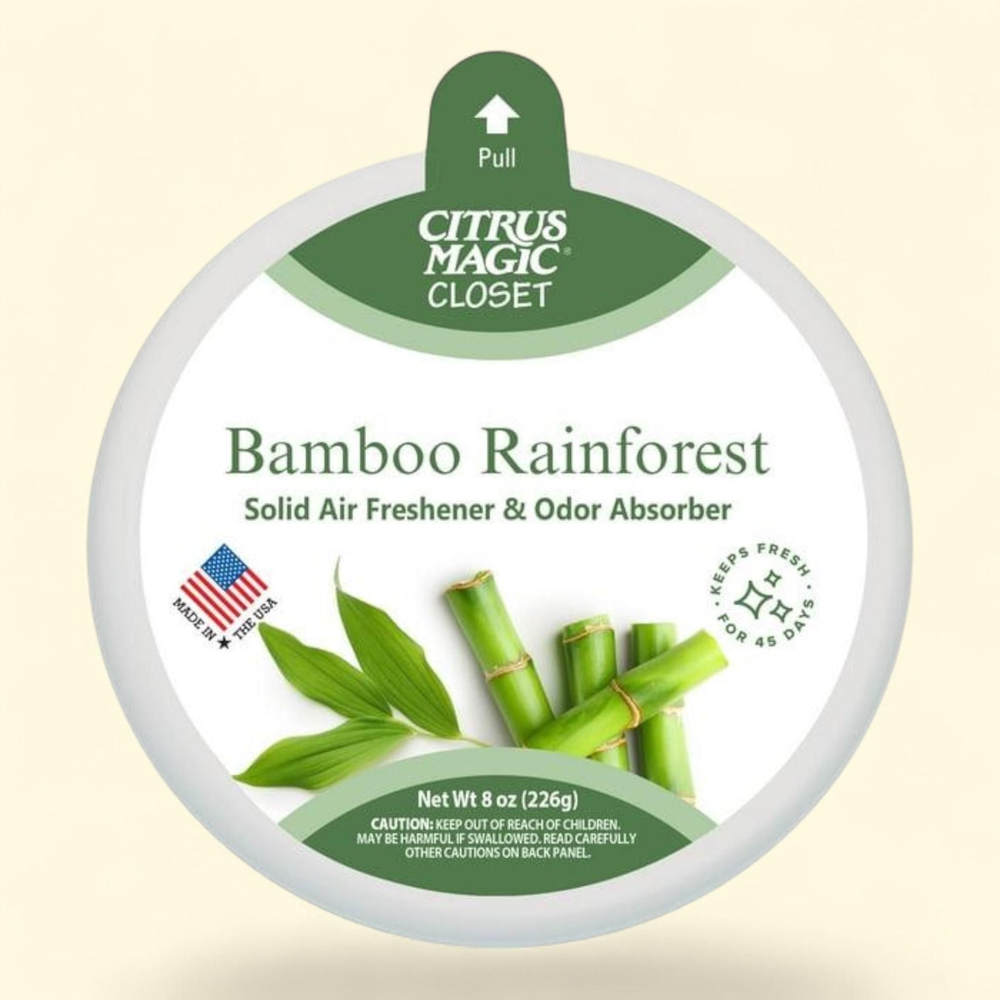 Citrus Magic Odor Absorbing Solid Air Freshener, Bamboo Rainforest, 8 oz