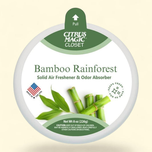 Citrus Magic Odor Absorbing Solid Air Freshener, Bamboo Rainforest, 8 oz