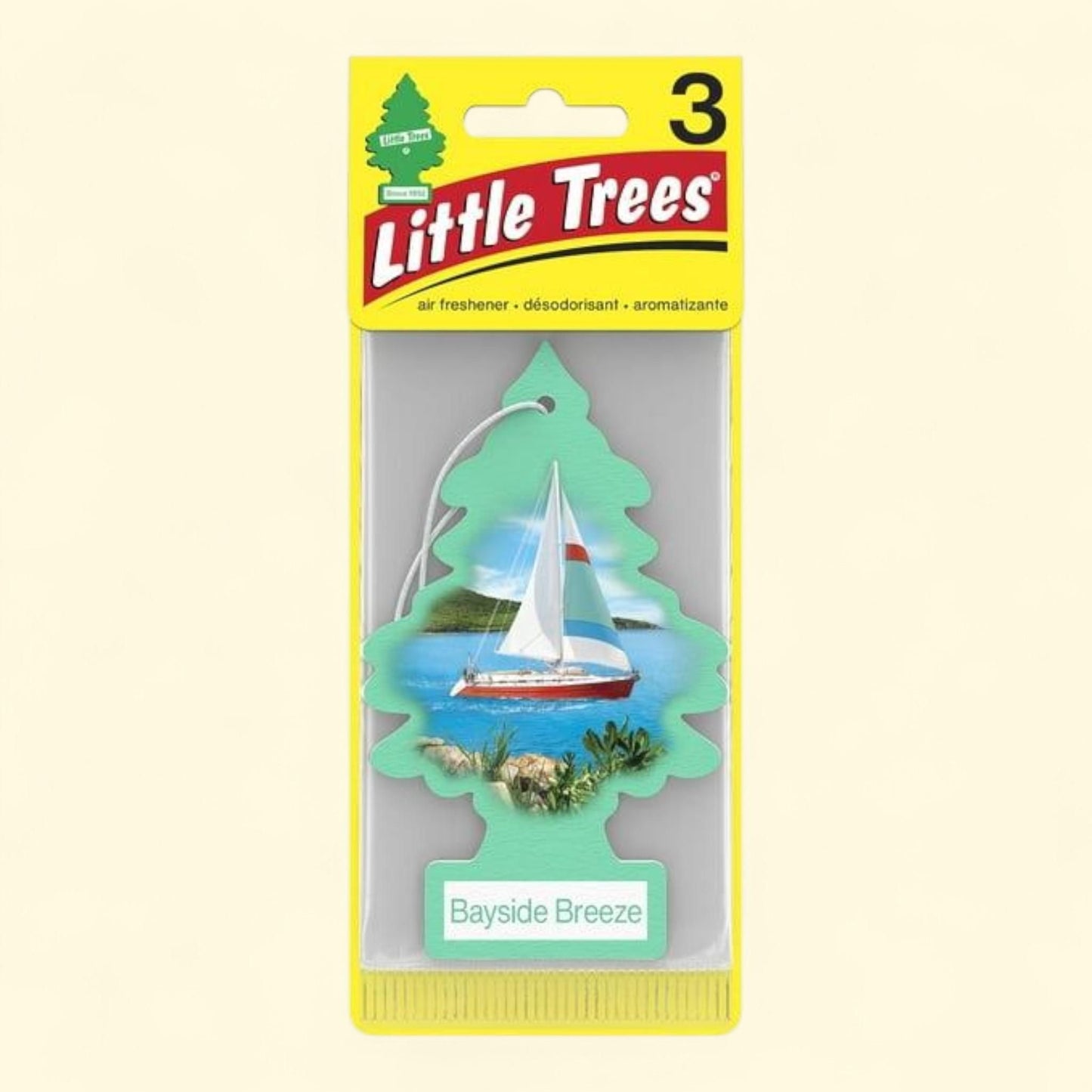 Little Trees Air Freshener, Bayside Breeze, 3-Pack