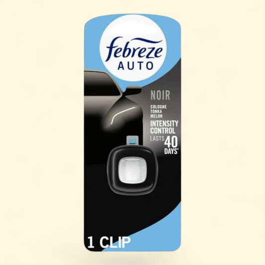 Febreze Car Air Freshener, Car Vent Clip, Noir