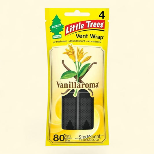 Little Trees Air Freshener Vent Wrap, Vanillaroma, 4-Pack