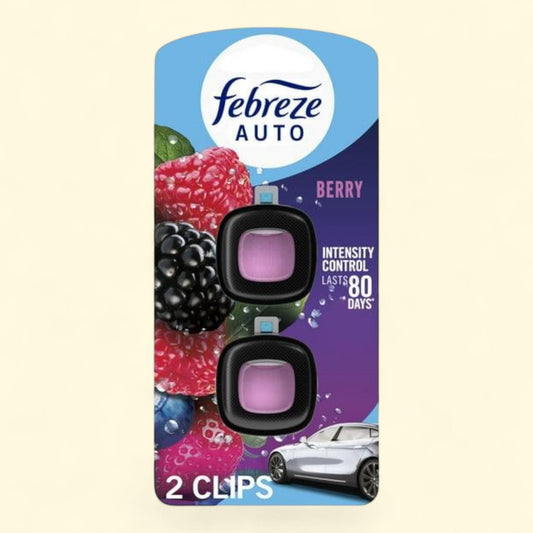 Febreze Car Air Freshener, Berry, 2 Count