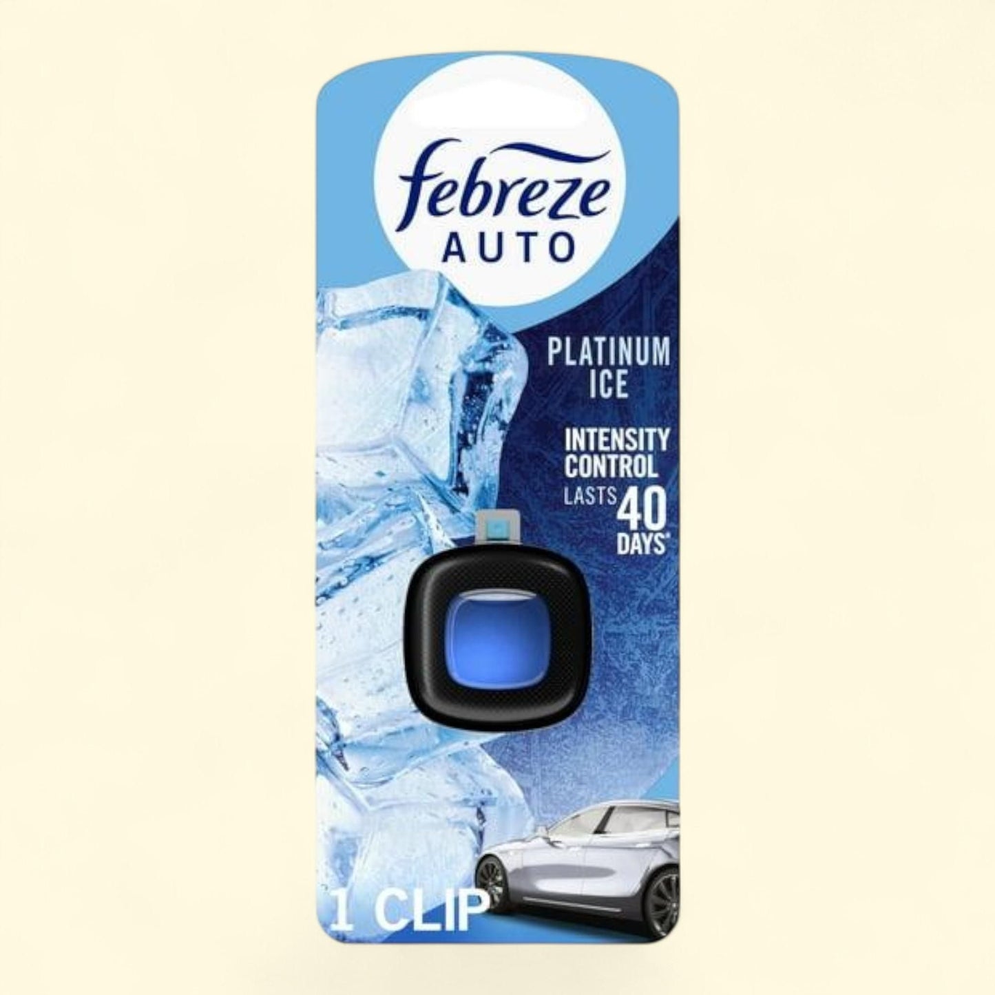 Febreze Car Air Freshener, Car Vent Clip, Platinum Ice