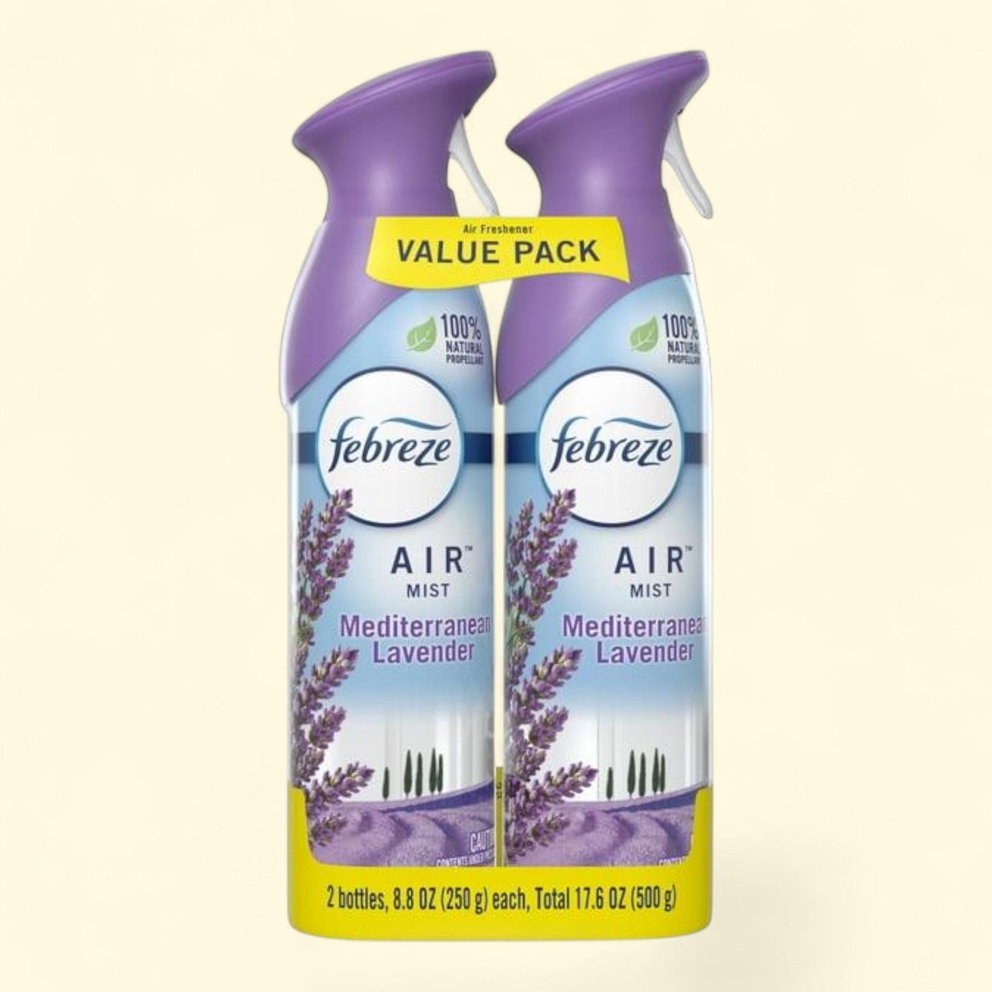 Febreze Air Freshener Spray, Mediterranean Lavender, 8.8oz, 2 Count