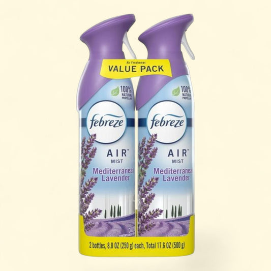 Febreze Air Freshener Spray, Mediterranean Lavender, 8.8oz, 2 Count