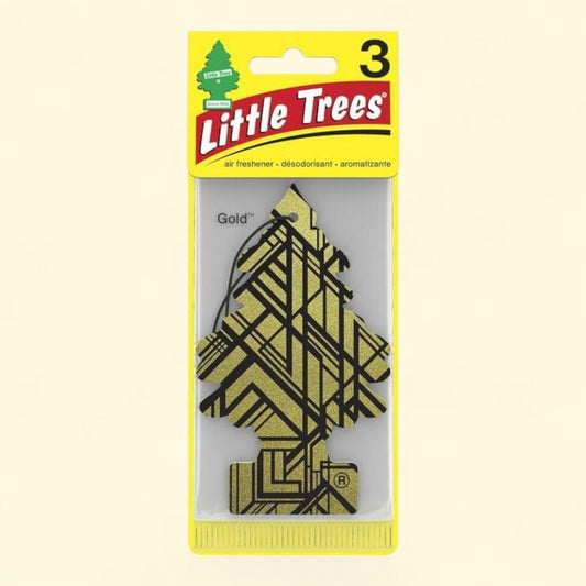 Little Trees Auto Air Freshener, Gold Fragrance 3-Pack