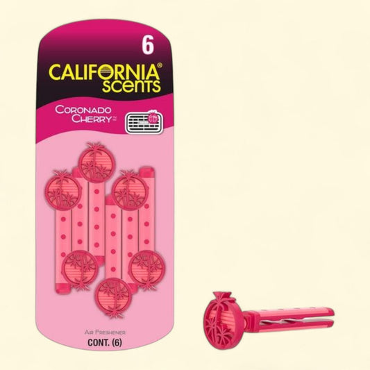 California Scents Coronado Cherry Vent Car Air Freshener, 6 Count