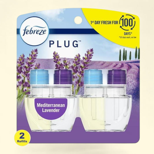 Febreze Plug In Air Freshener, Mediterranean Lavender, 2 Refills