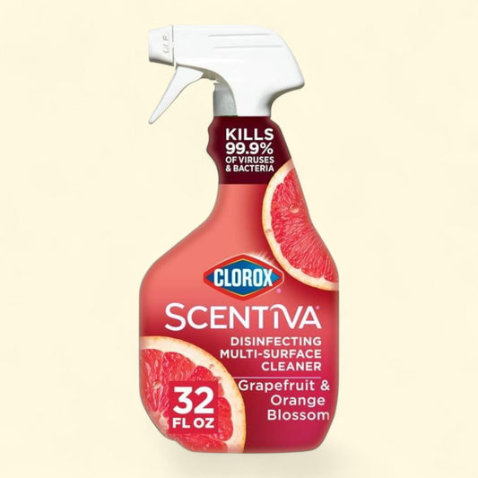 Clorox Scentiva Bleach-Free Multi-Surface Cleaner Spray, Grapefruit & Orange Blossom, 32 fl oz