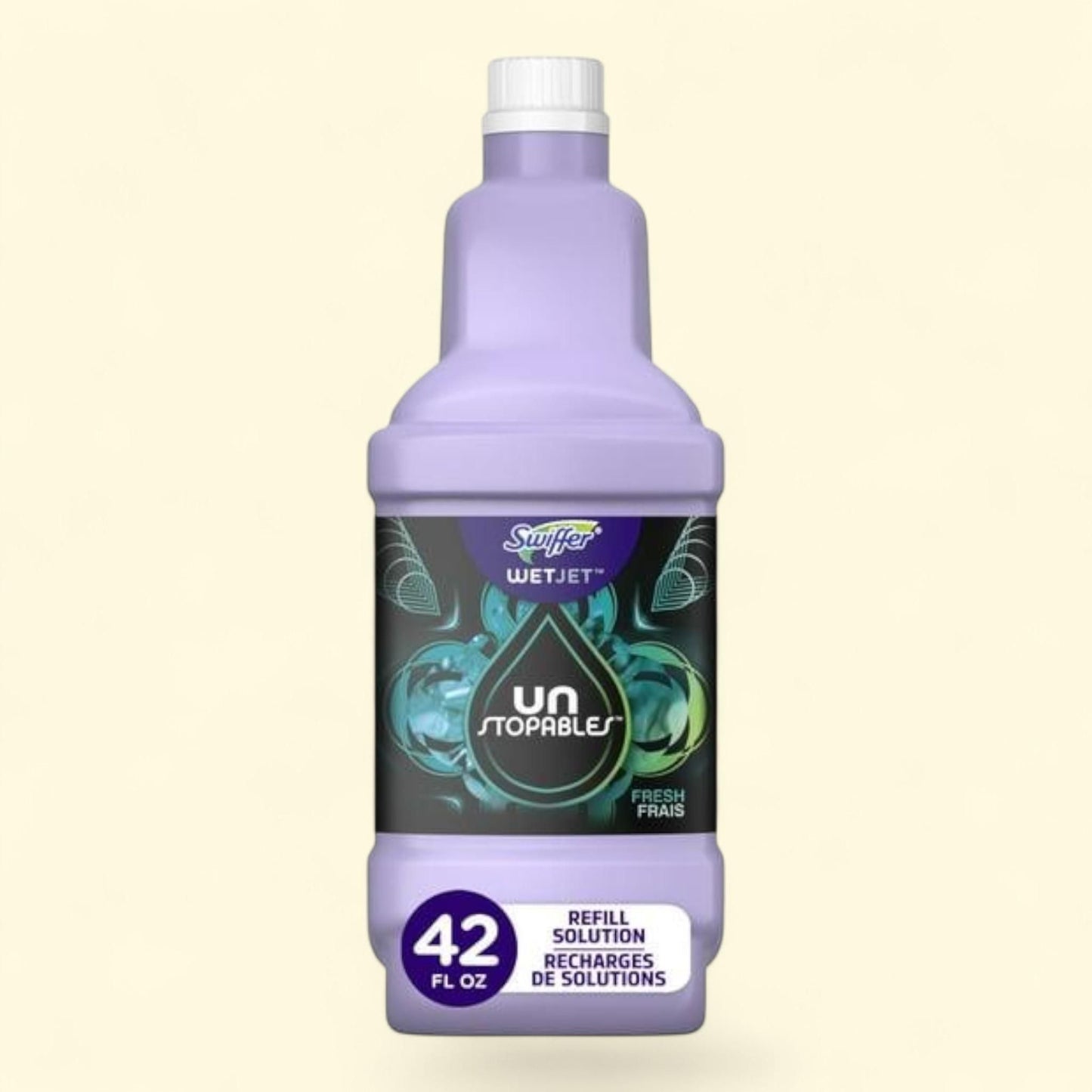 Recharge de solution nettoyante pour sols multi-surfaces Swiffer WetJet, parfum Unstopables Fresh, 1,2 l