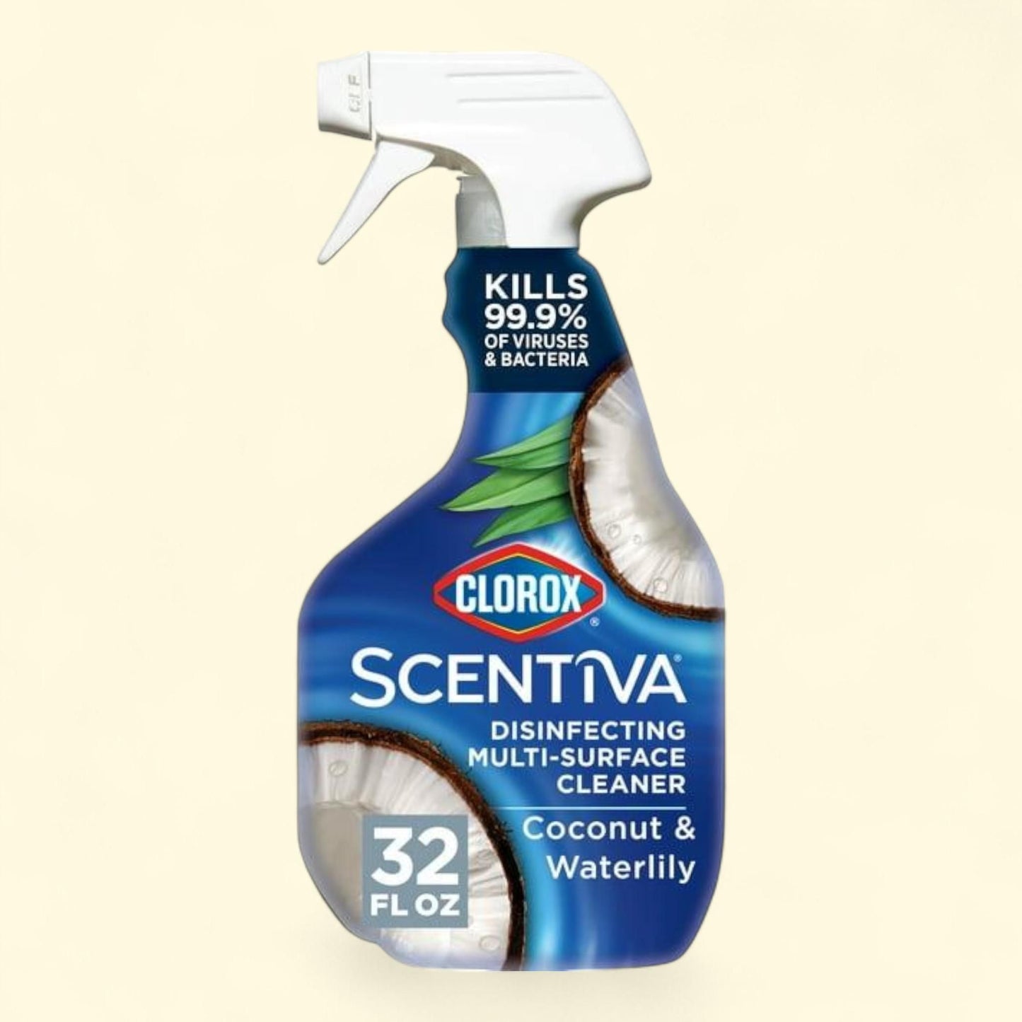 Clorox Scentiva Multi Surface Cleaner, Spray Bottle, Coconut & Waterlily, 32 fl oz