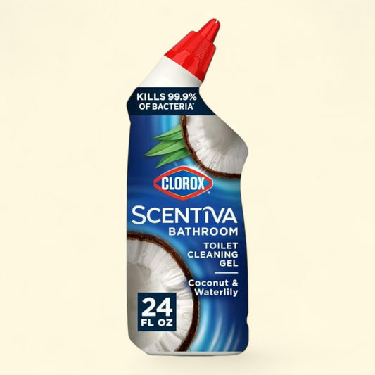 Clorox Scentiva Toilet Cleaning Gel, Coconut and Waterlily, 24 Fluid Ounces