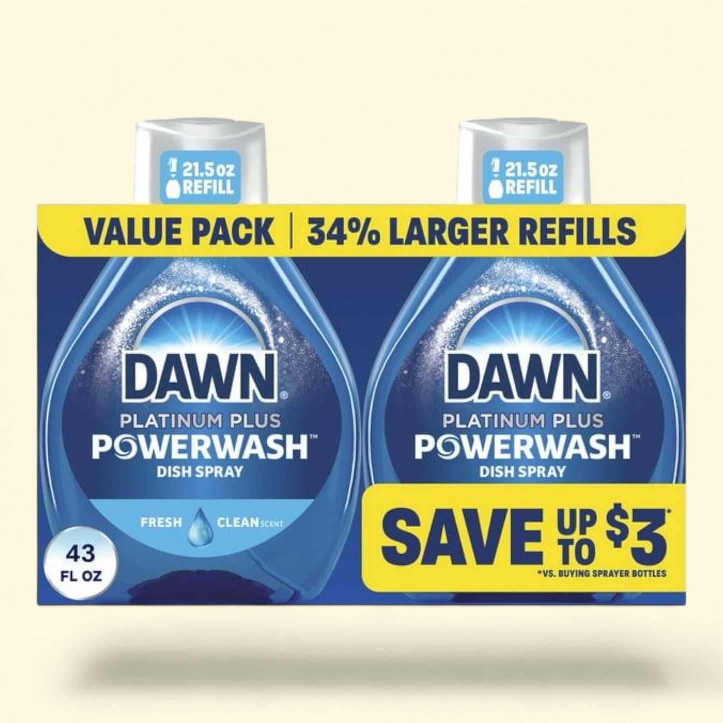 Dawn Powerwash Spray Refill, Dishwashing Liquid, 2 Refills, 43 Fl Oz