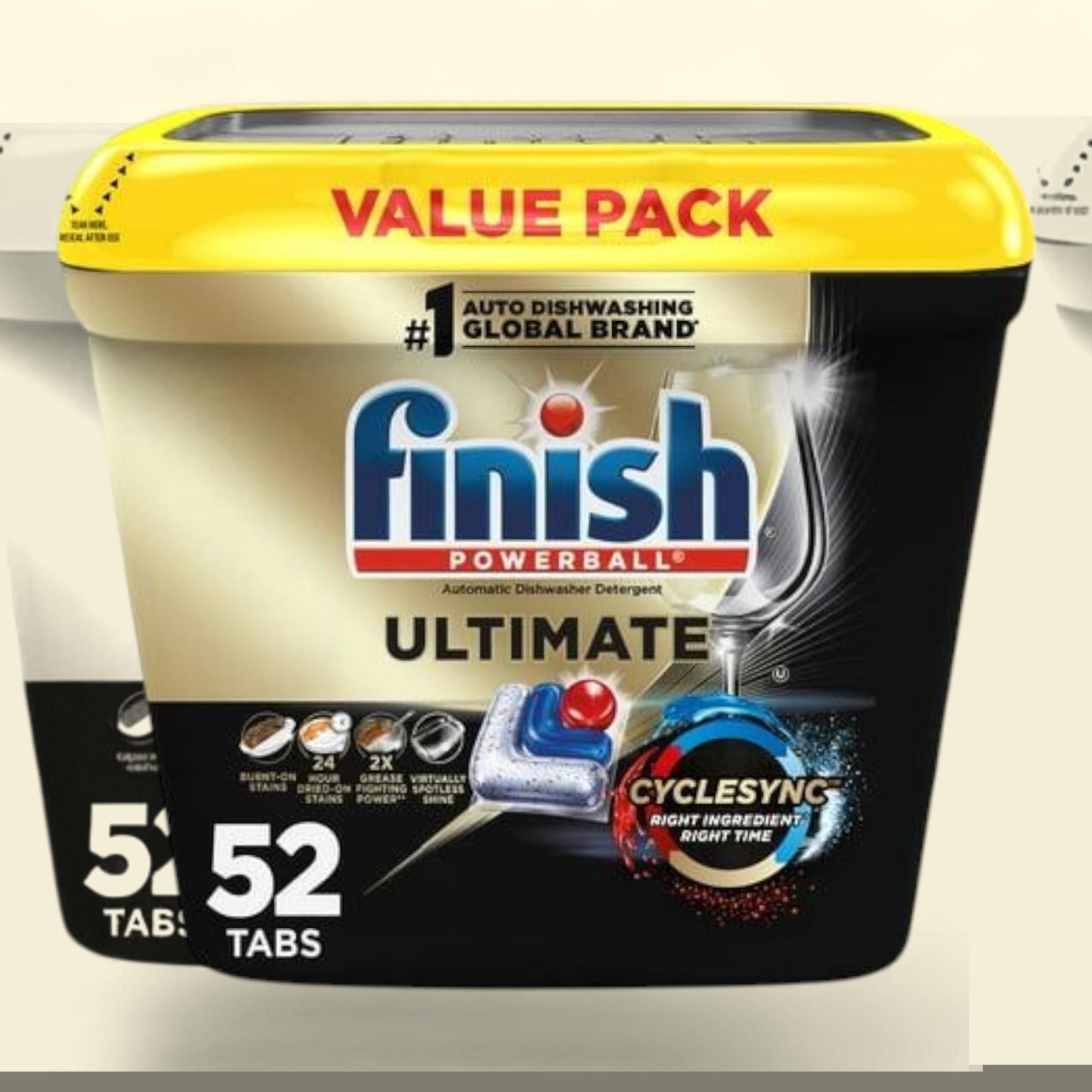 Finish Ultimate Dishwasher Detergent Pods, 52 Count