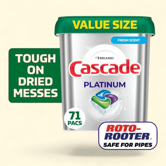 Cascade Platinum Dishwasher Pods, 71 Count