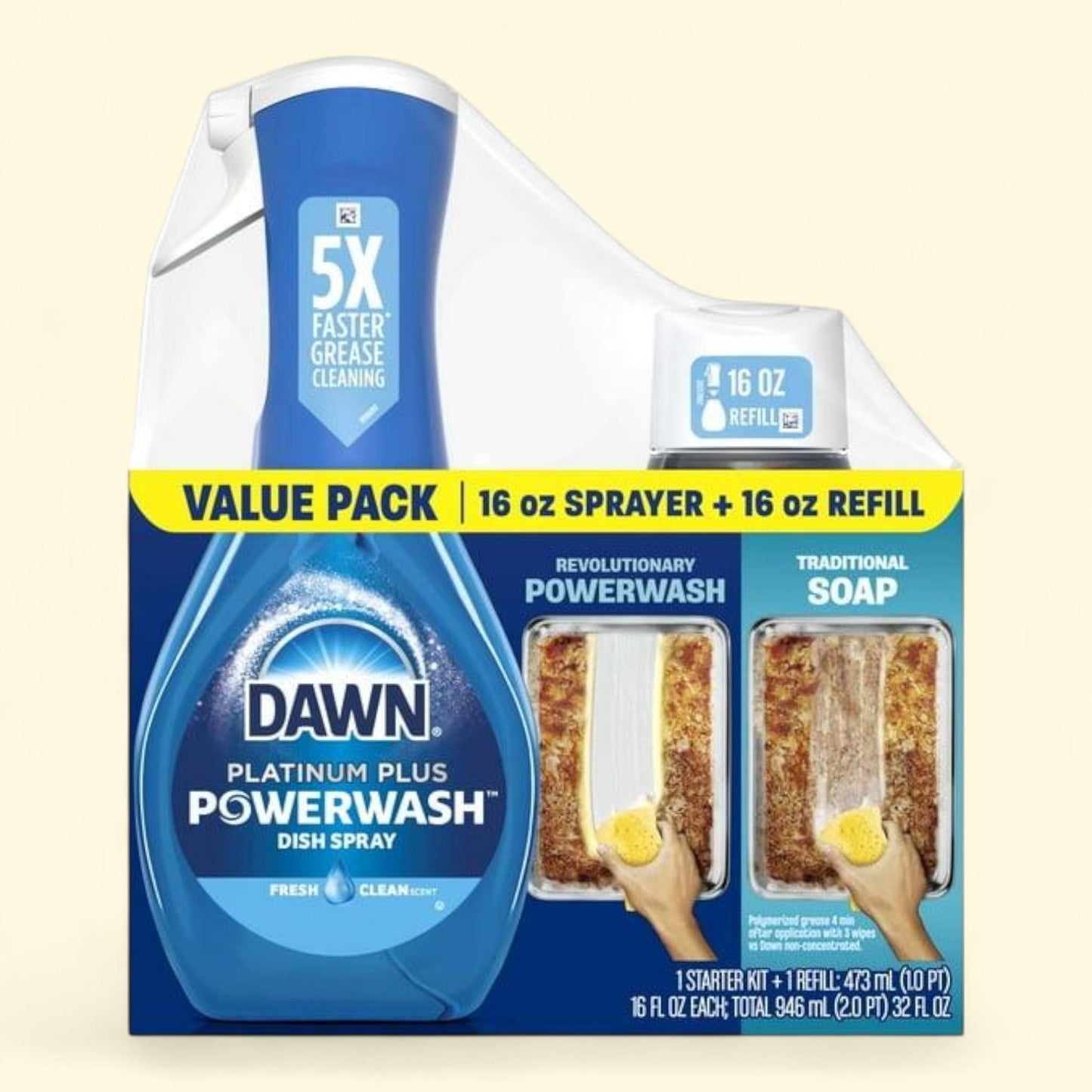 Dawn Platinum Powerwash Dish Spray, Fresh Scent Bundle, SK + RF